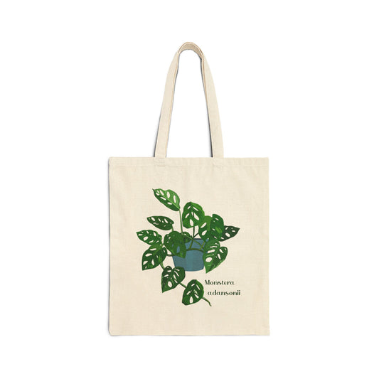 Monstera Adansonii Canvas Tote Bag