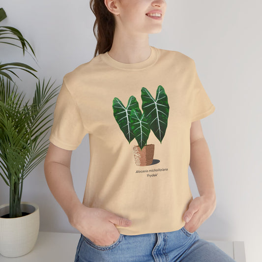 Alocasia Micholitziana "Frydek" Plant Lover T-Shirt - Soft Cream