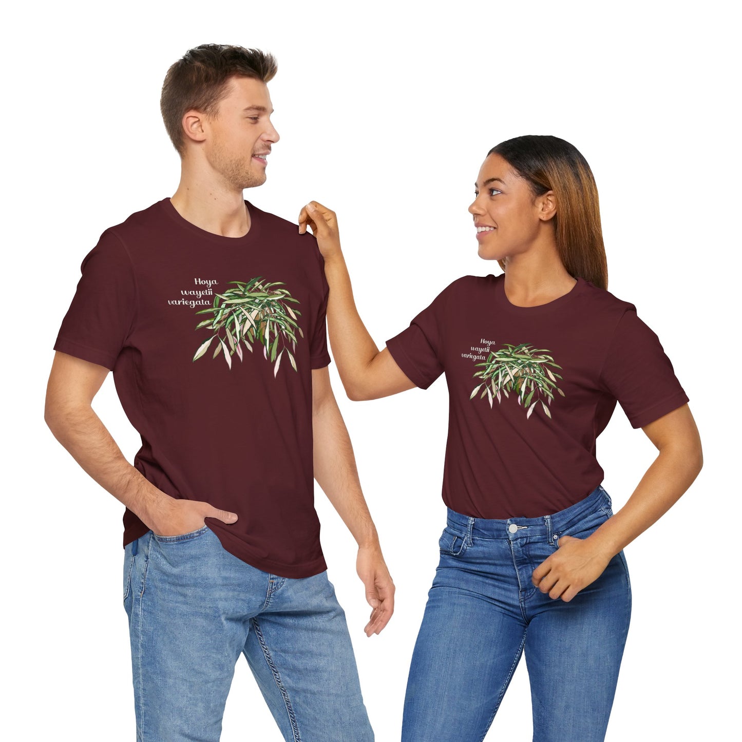 Hoya Wayetii Variegata Plant Lover T-Shirt - Maroon