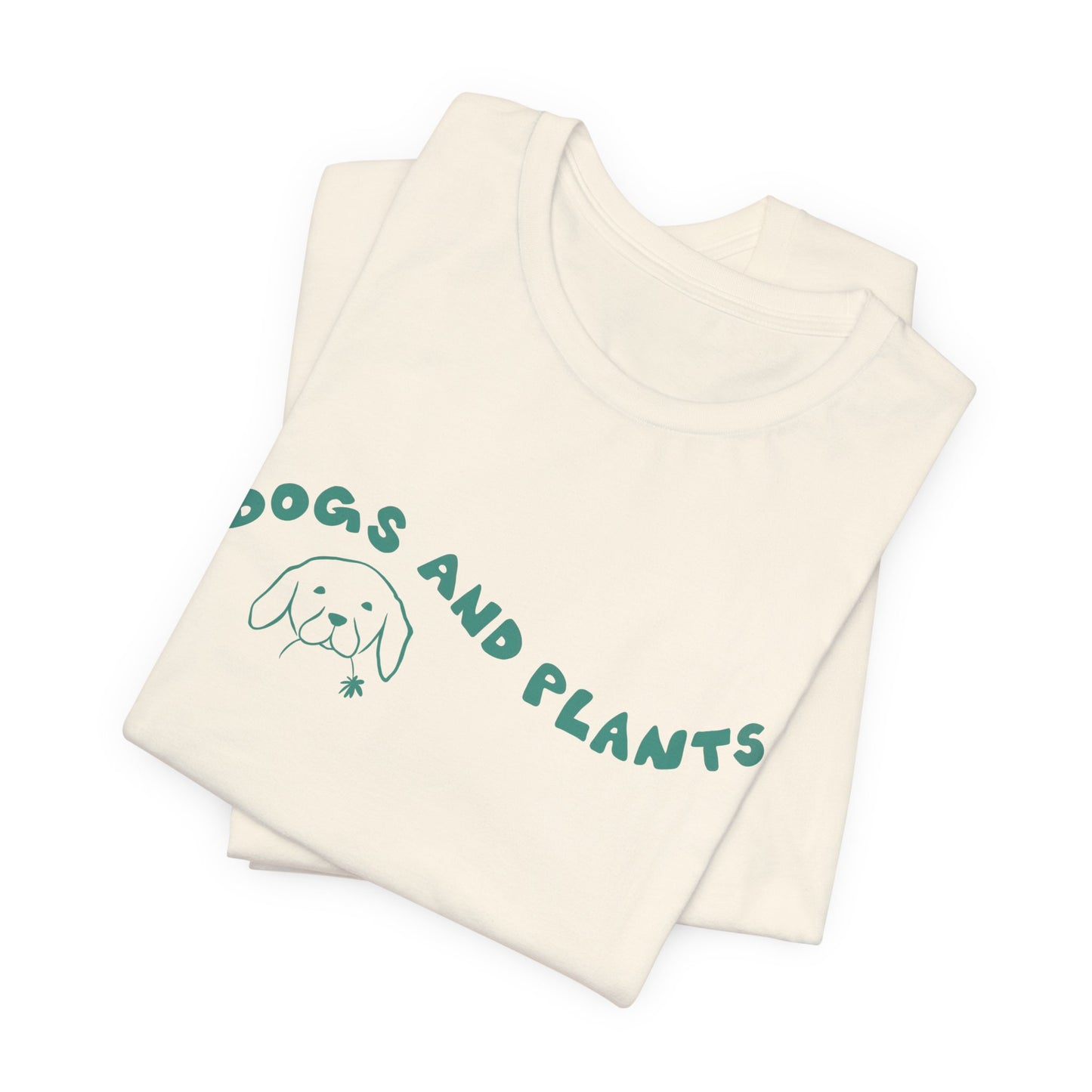Dogs and Plants T-Shirt - White, Natural, Black, Pink