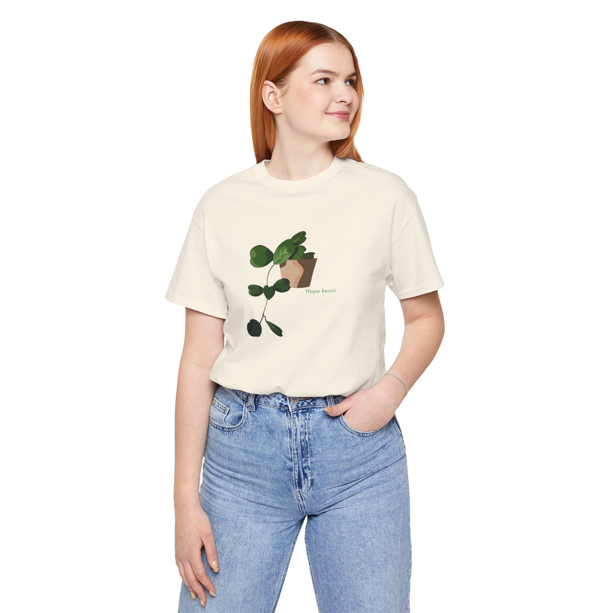 Hoya Kerrii Plant Lover T-Shirt - White, Natural, Black