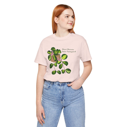 Hoya Obovata Inner Variegated T-Shirt - Light Pink