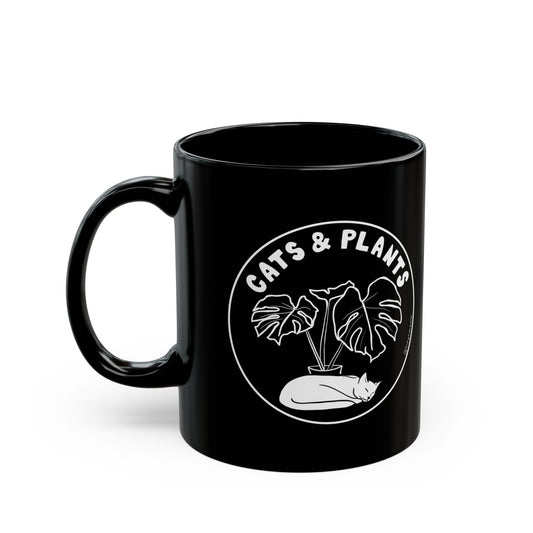 Cats & Plants Lover Mug - Black