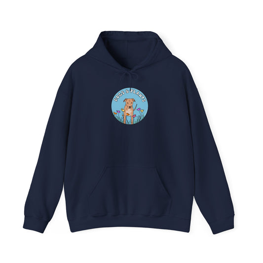 Dogs & Plants Hoodie for Rescue Dog & Plant Lovers - Navy