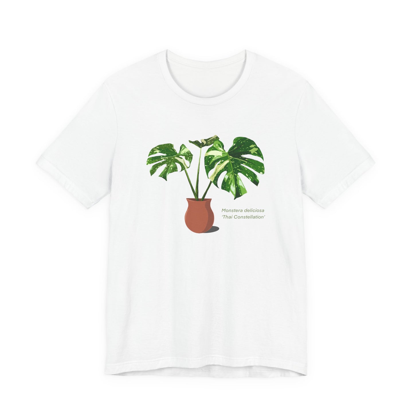 Monstera Deliciosa 'Thai Constellation' Plant Lover T-Shirt - White, Natural, Black