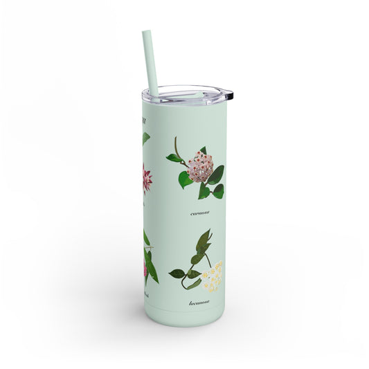 Hoyas in Bloom design on Maars Maker Skinny Matte Tumbler 20oz