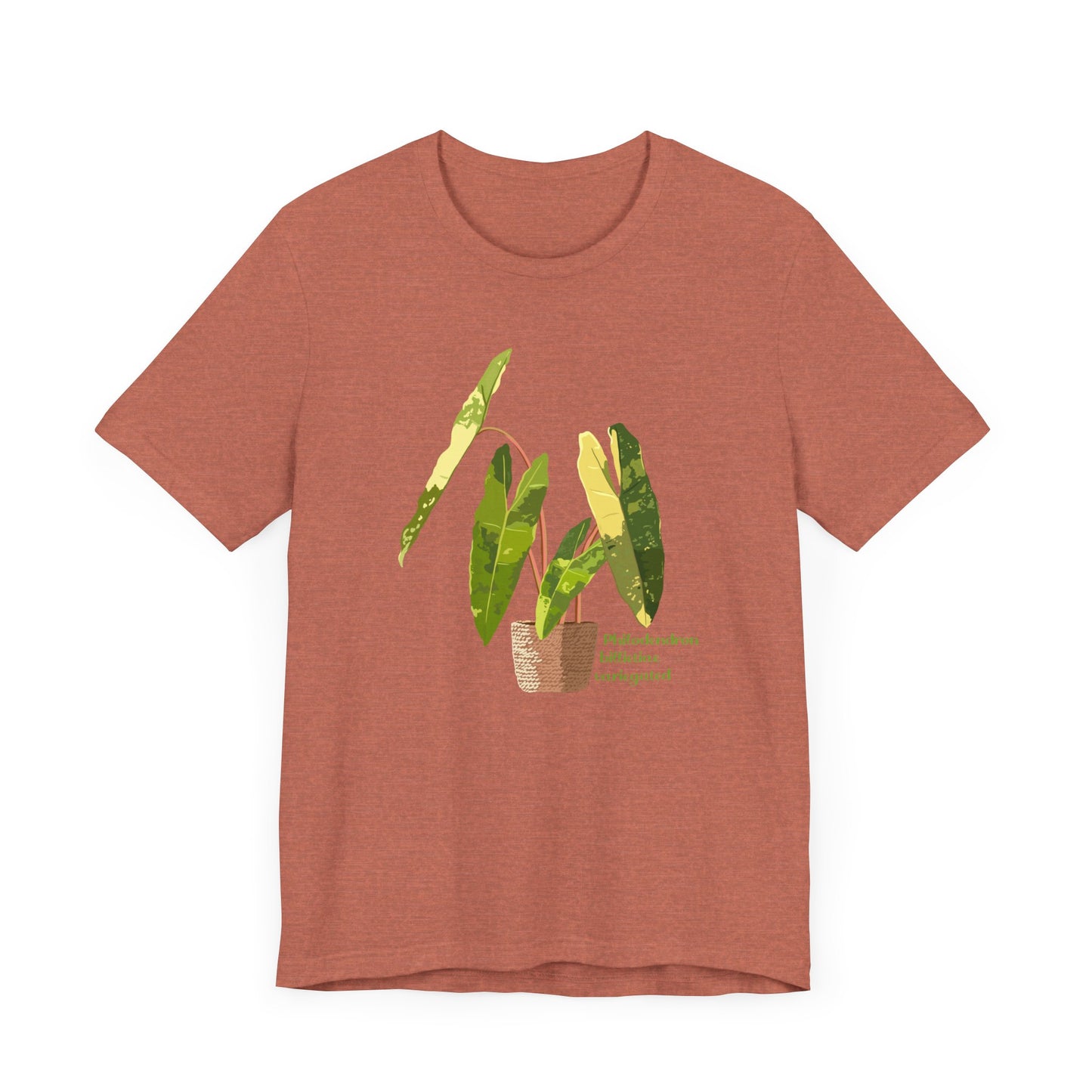 Philodendron Billietiae Variegated Plant Lover T-Shirt - Heather Clay