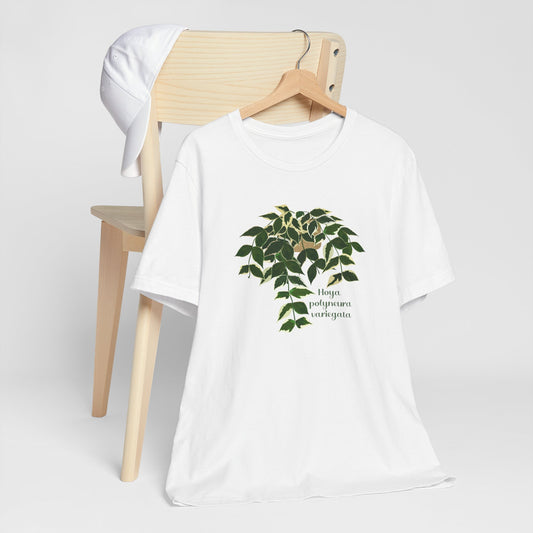 Hoya Polyneura Variegata Plant Lover T-Shirt - White, Natural, Black