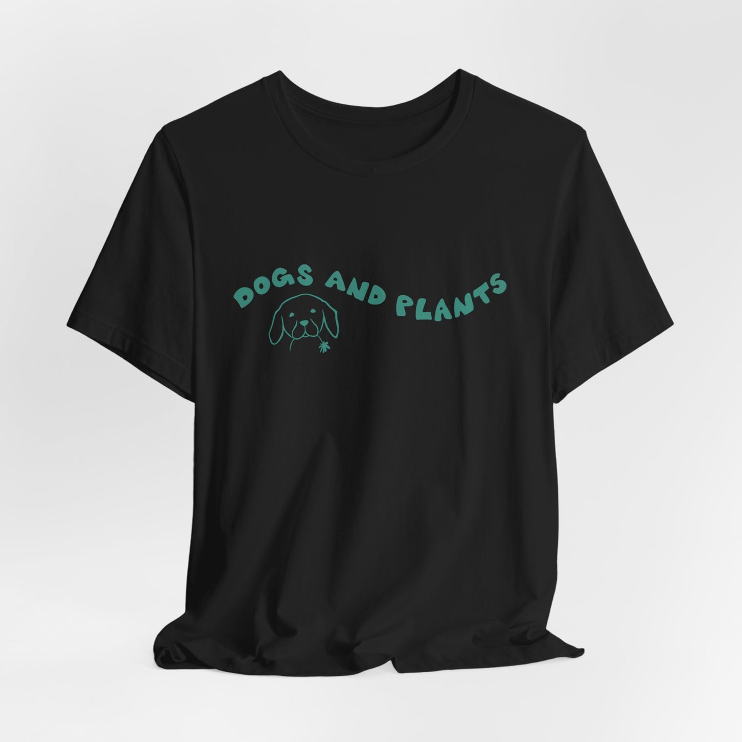 Dogs and Plants T-Shirt - White, Natural, Black, Pink