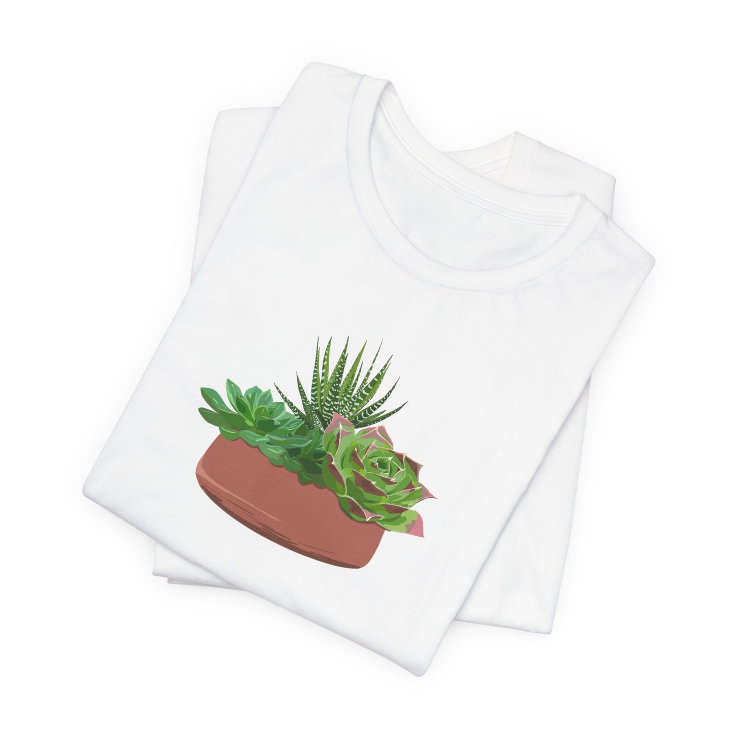 Succulent Bowl T-Shirt - White, Natural, Black