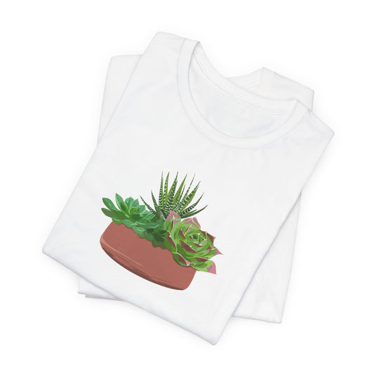 Succulent Bowl T-Shirt - White, Natural, Black