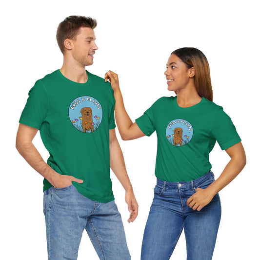 Dogs & Plants T-Shirt for Golden Retriever & Plant Lovers - Kelly Green