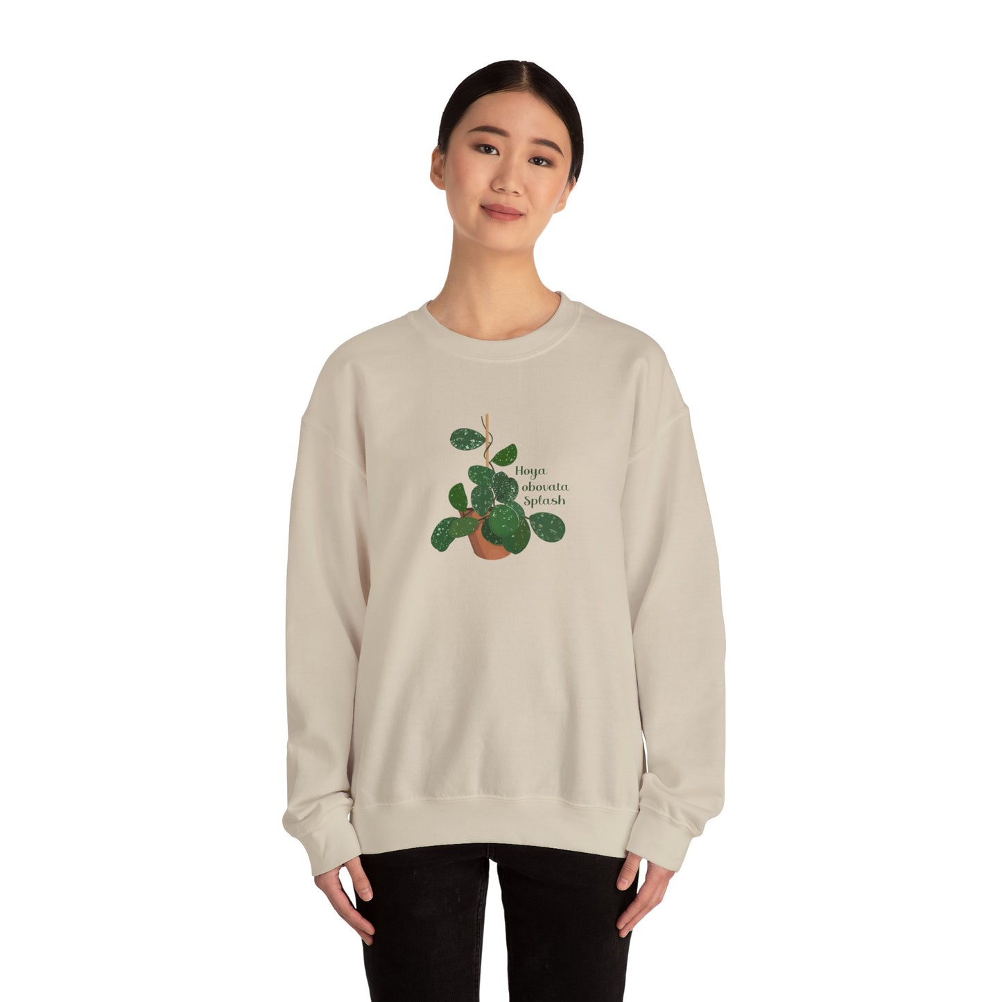 Hoya Obovata Splash Plant Lover Crewneck Sweatshirt