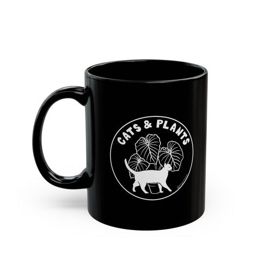 Cats & Plants Lover Mug - Black