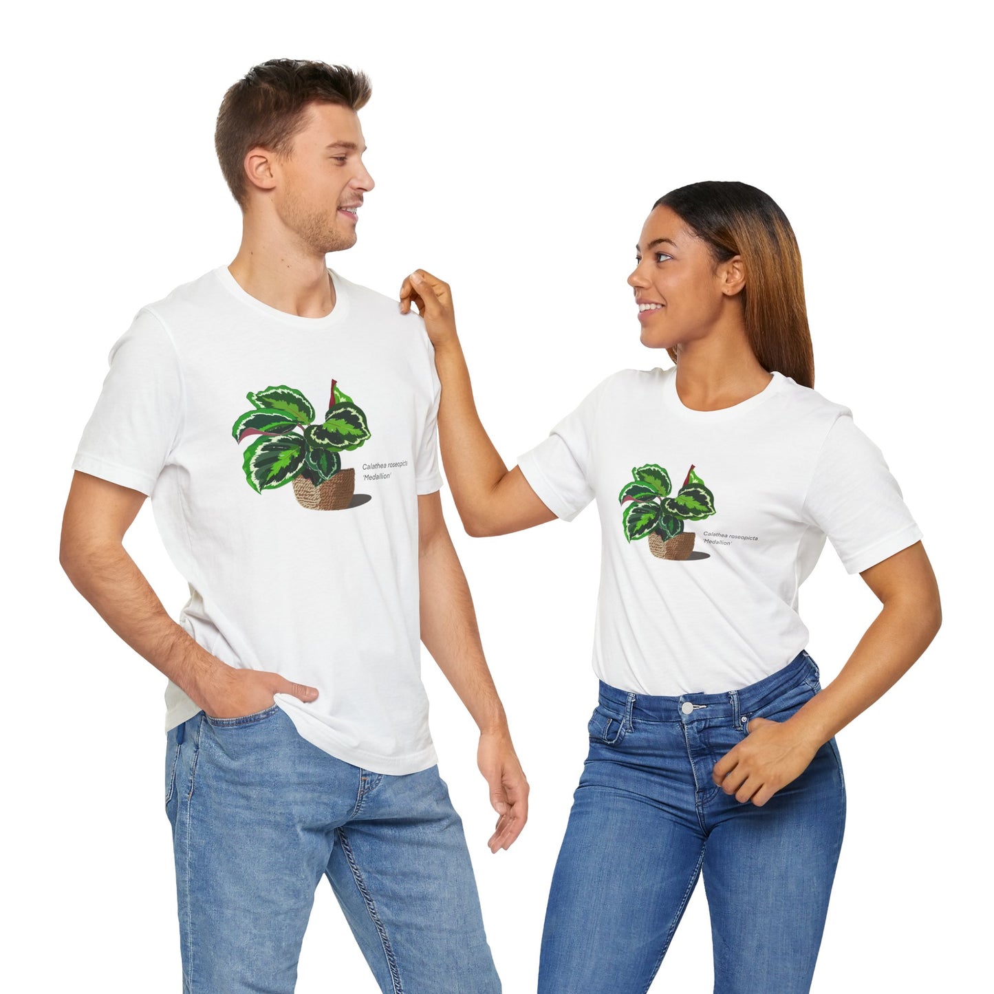 Calathea Roseopicta "Medallion" Plant Lover T-Shirt - White