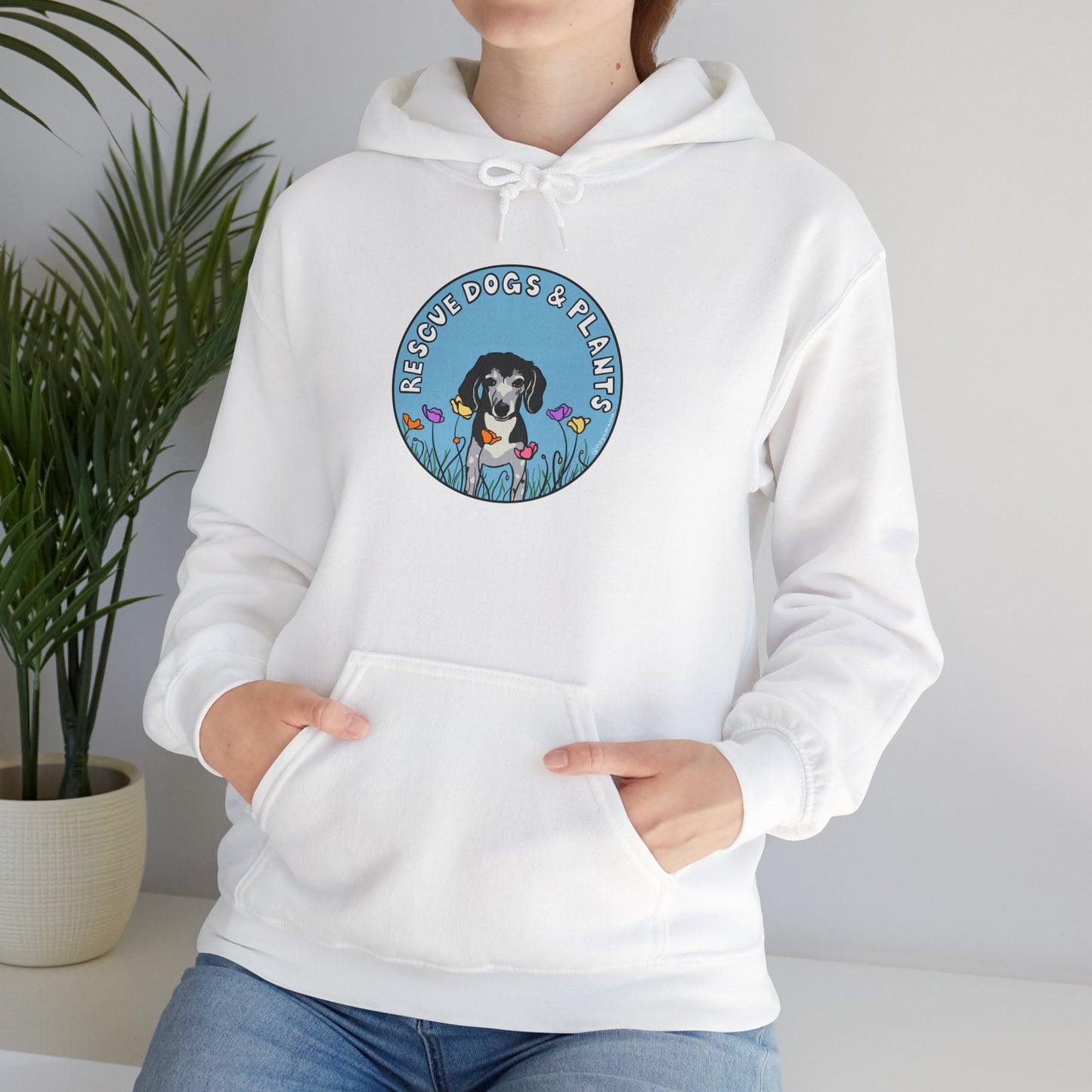 Dogs & Plants Hoodie for Rescue Dogs & Plant Lovers