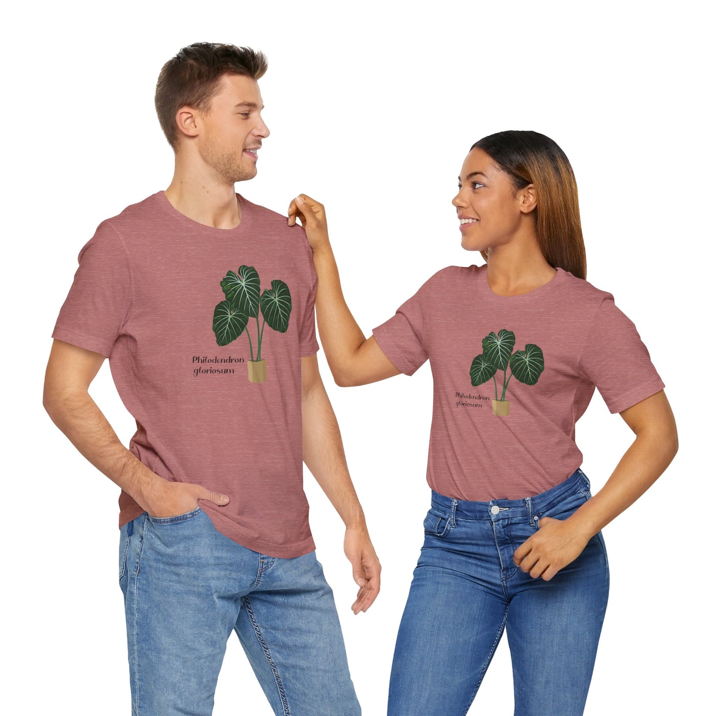 Philodendron Gloriosum Plant Lover T-Shirt - Heather Mauve