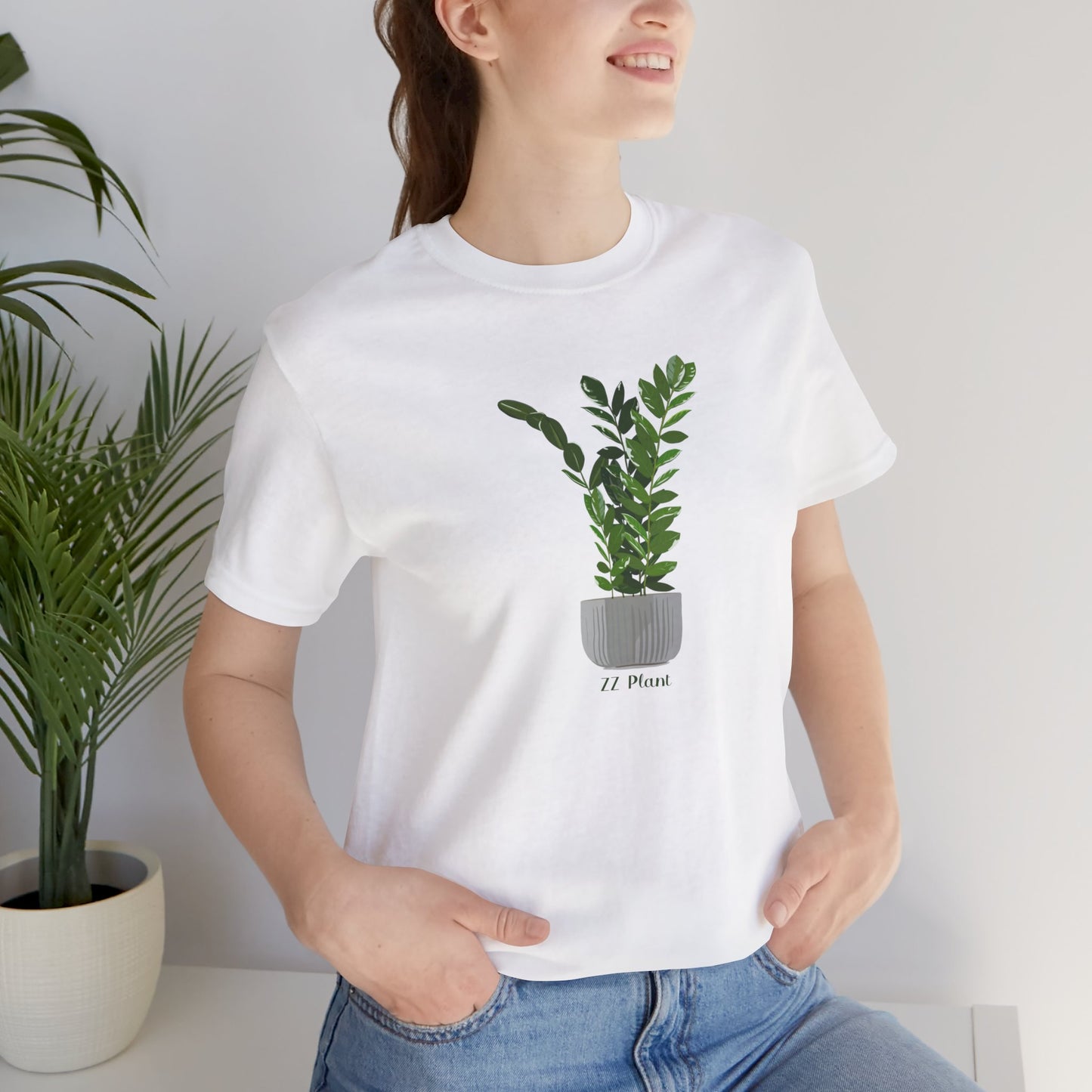ZZ Plant Lover T-Shirt - White, Natural, Black