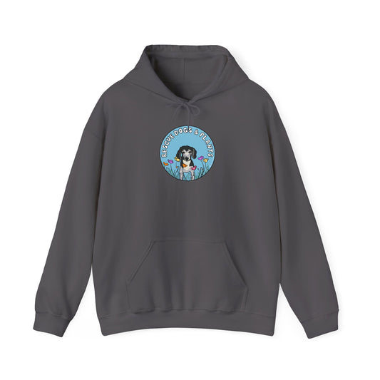 Dogs & Plants Hoodie for Rescue Dogs & Plant Lovers - Charcoal