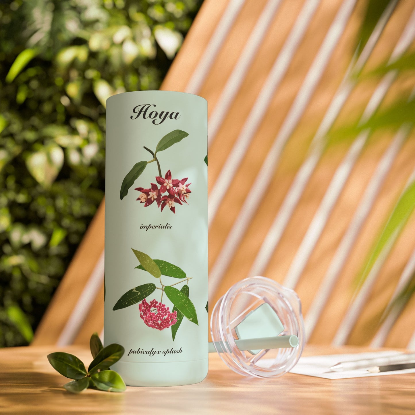 Hoyas in Bloom design on Maars Maker Skinny Matte Tumbler 20oz