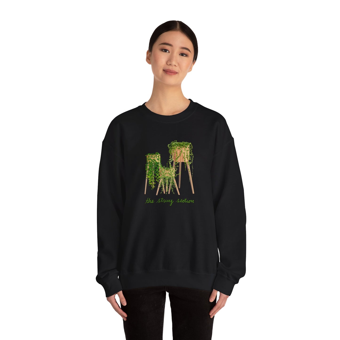 The String Section Plant Lover Crewneck Sweatshirt - Black