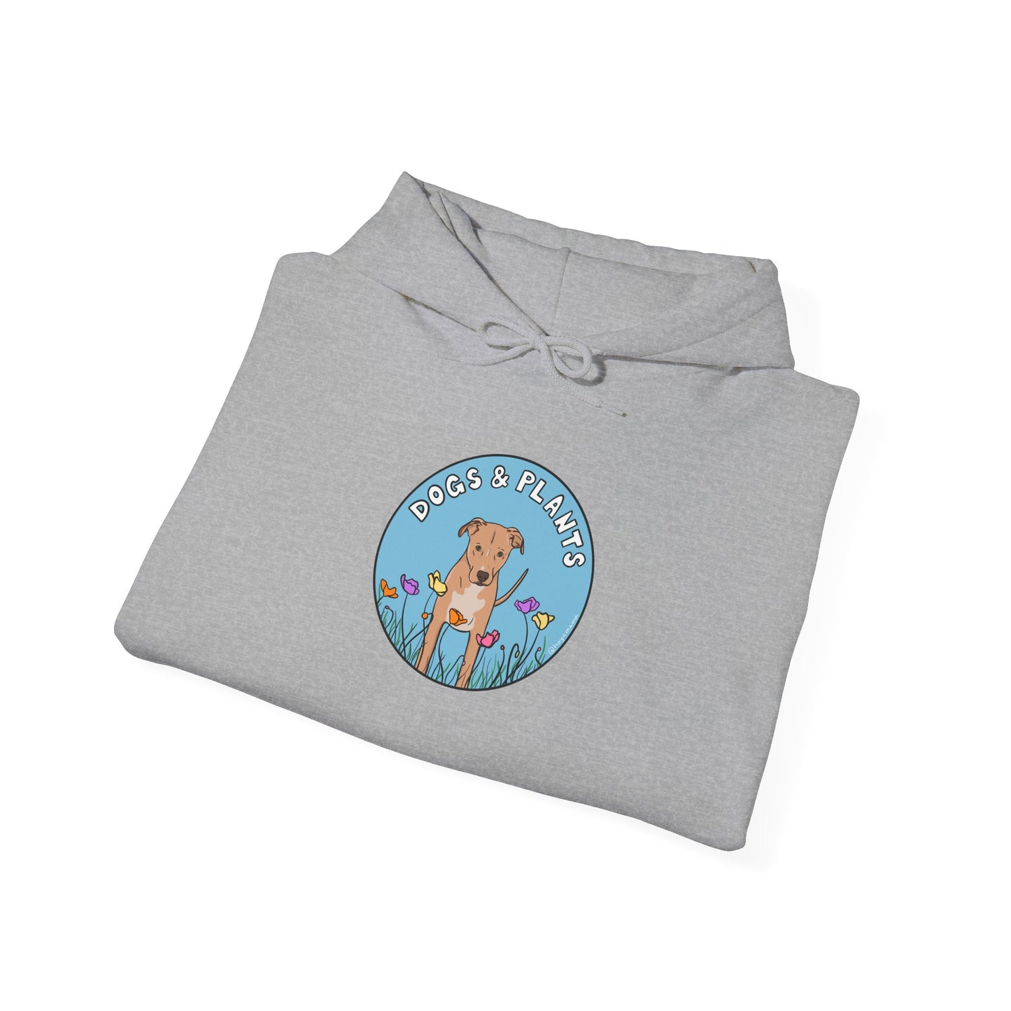 Dogs & Plants Hoodie for Rescue Dog & Plant Lovers - Grey