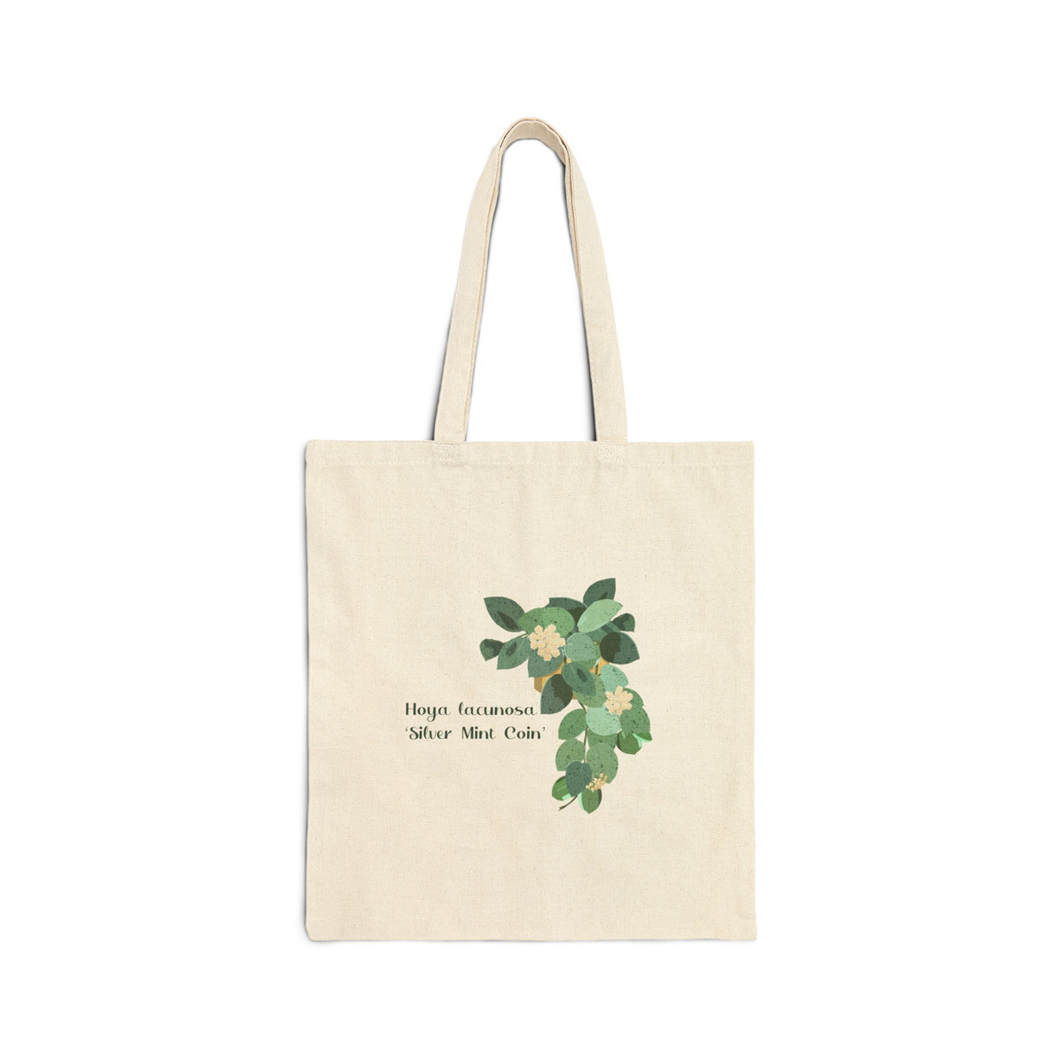 Blooming Hoya Lacunosa Canvas Tote Bag | Potted Houseplant Illustration, Plant Lover Tote