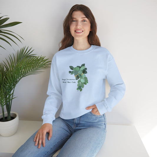 Hoya Lacunosa 'Silver Mint Coin' Plant Lover Crewneck Sweatshirt