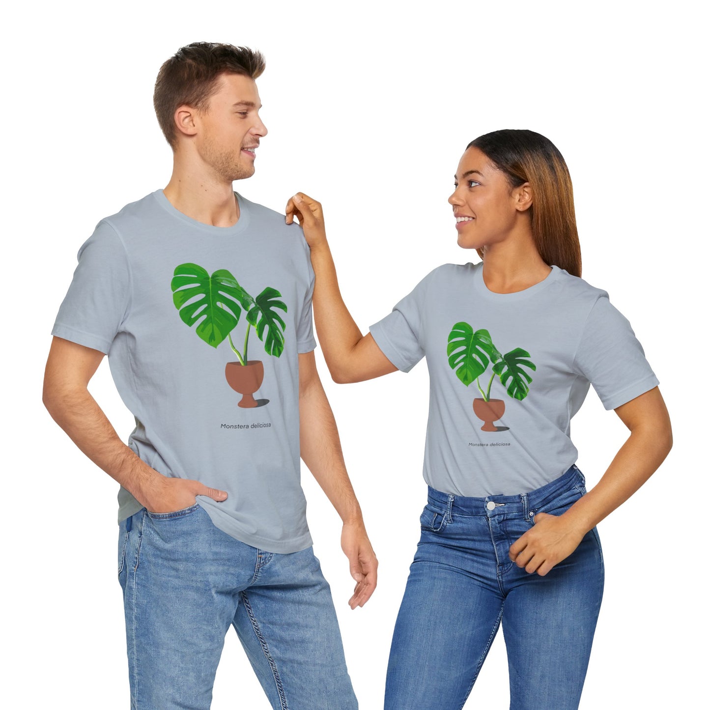 Monstera Deliciosa Plant Lover T-Shirt - Light Blue