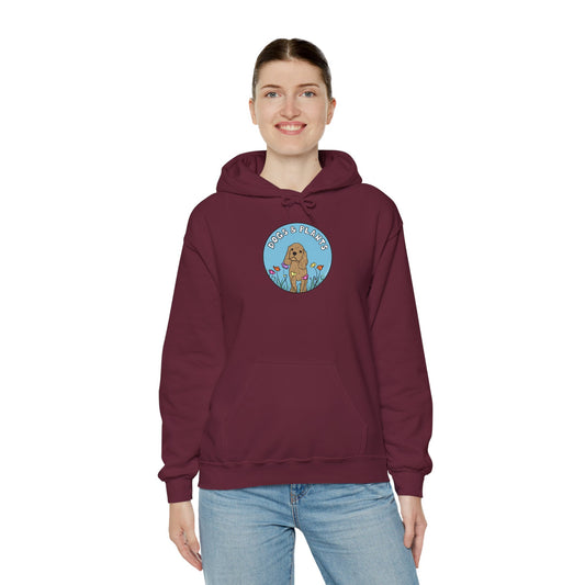 Dogs & Plants Hoodie for Puppy & Plant Lovers - Maroon