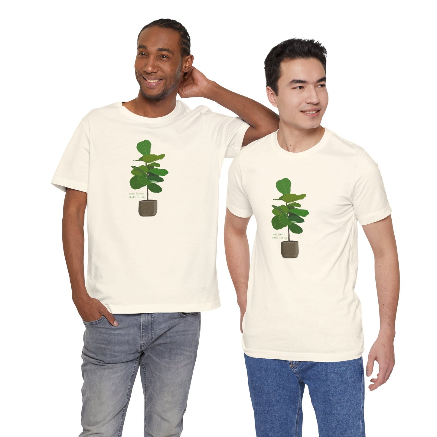 Ficus Lyrata 'Fiddle Leaf Fig' Plant Lover T-shirt - White, Natural, Black