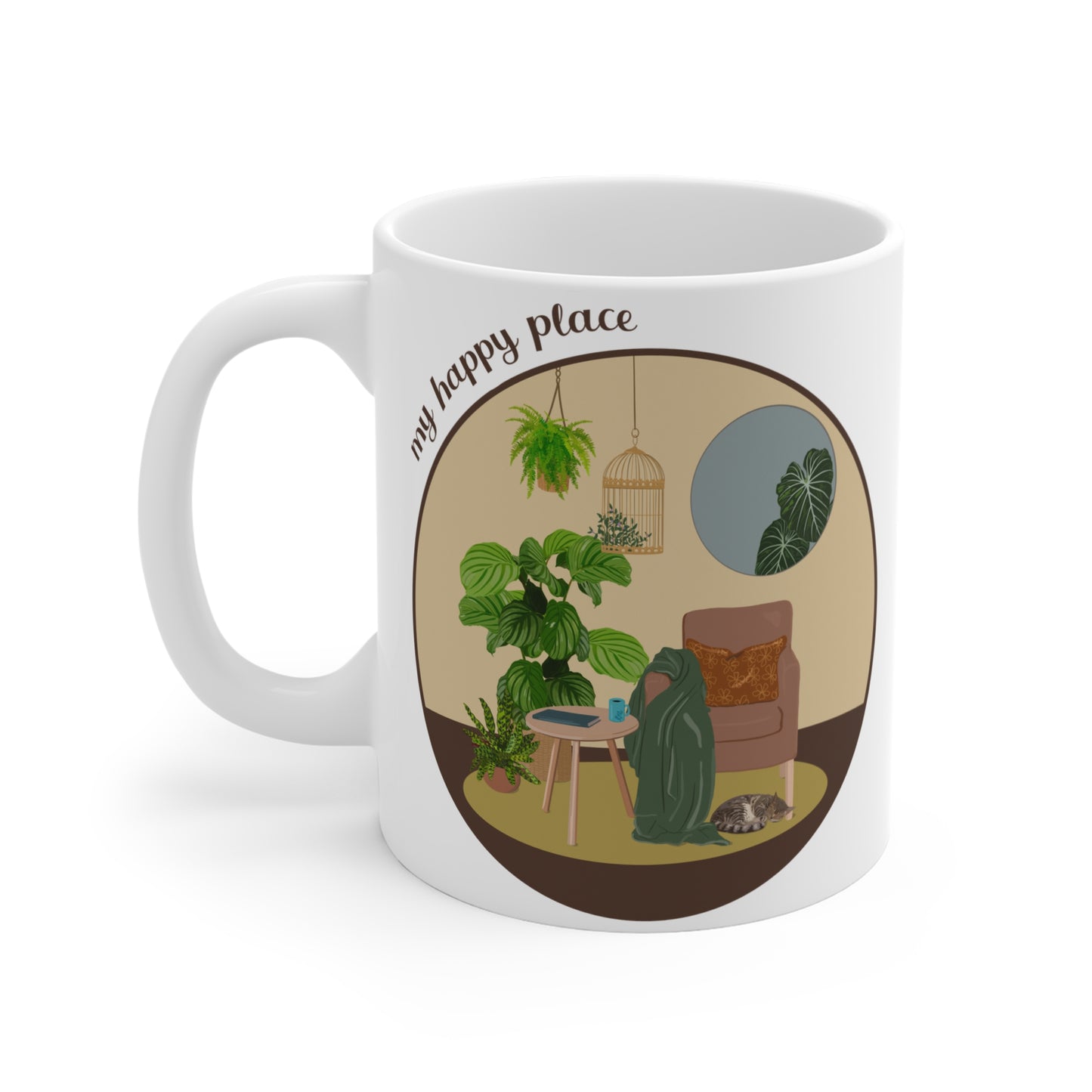 Reading Nook from My Happy Place Plant Lover Mug - White