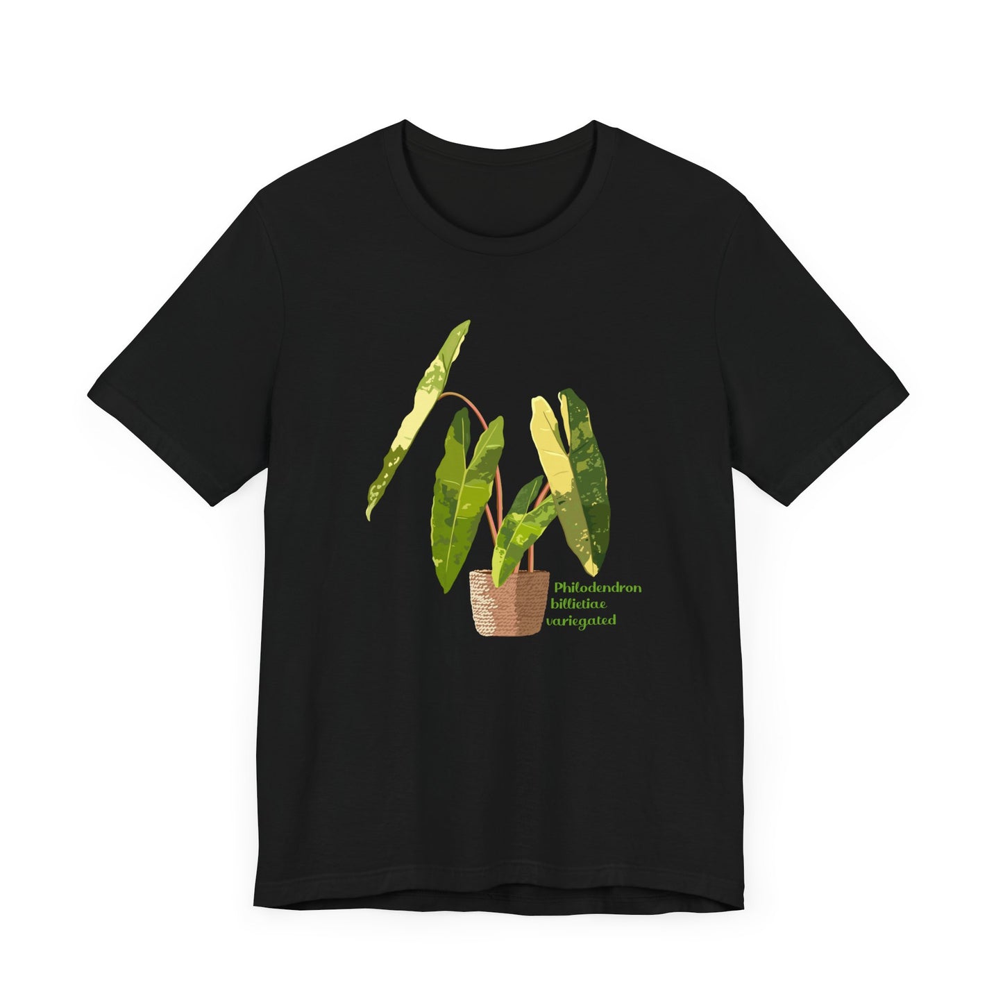 Philodendron Billietiae Variegated Plant Lover T-Shirt - Black