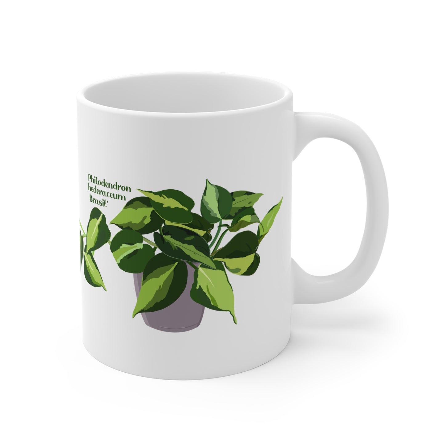 Philodendron Brasil Plant Lover Mug - White