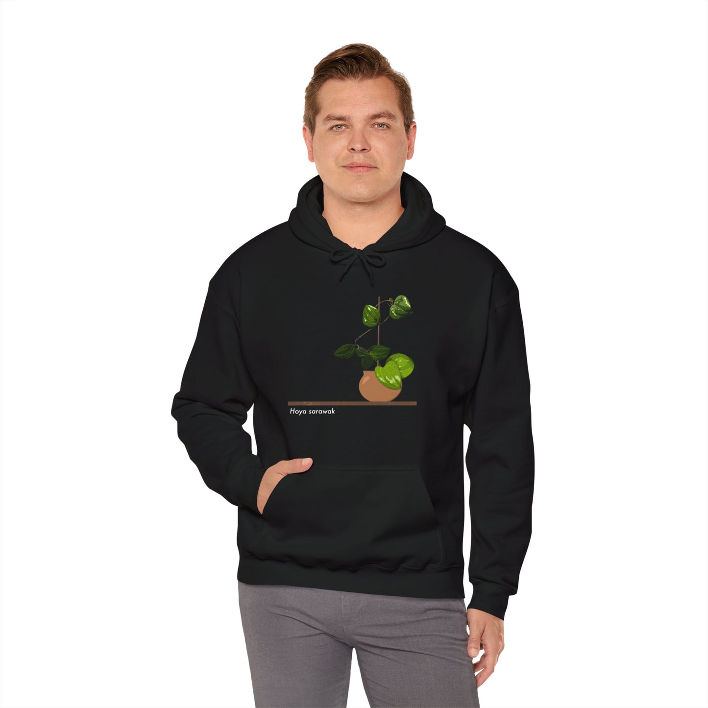 Hoya Sarawak Plant Hoodie - Black