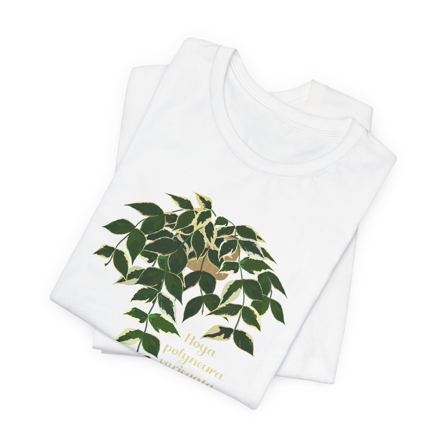 Hoya Polyneura Variegata Plant Lover T-Shirt - White, Natural, Black