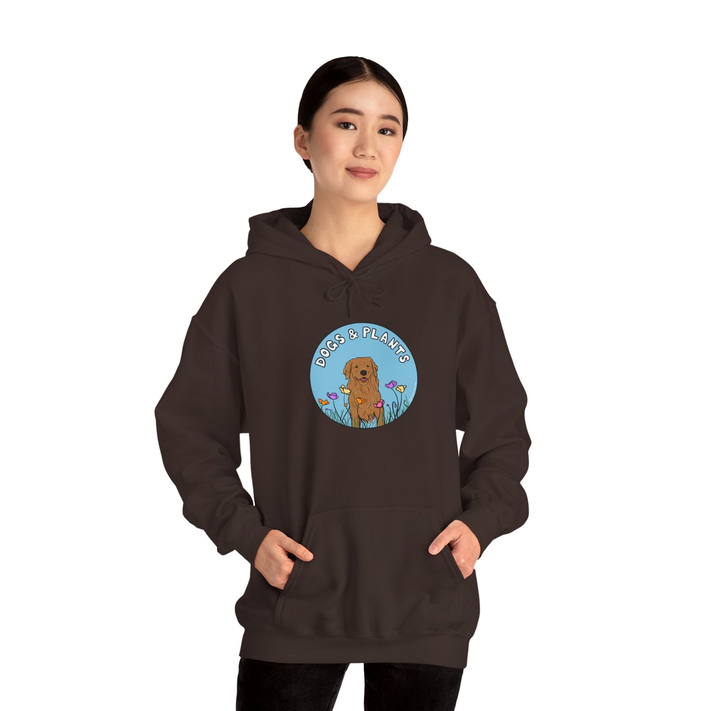 Dogs & Plants Hoodie for Golden Retriever & Plant Lovers