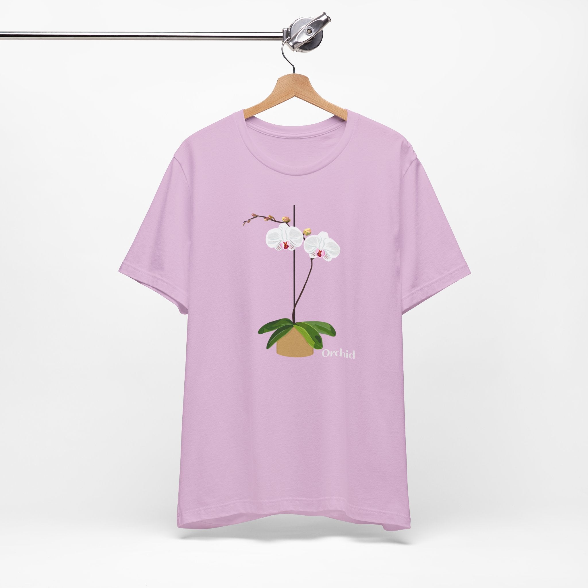 White Orchid T-Shirt for Plant and Flower Lovers - White, Natural