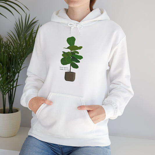 Ficus Lyrata 'Fiddle Leaf Fig' Hoodie - White