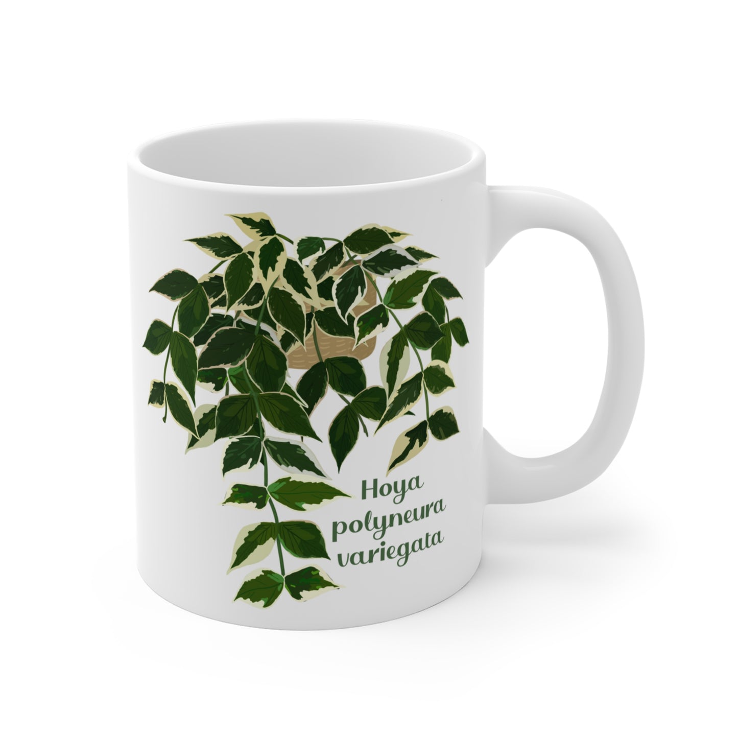 Hoya Polyneura Variegata Plant Lover Mug - White