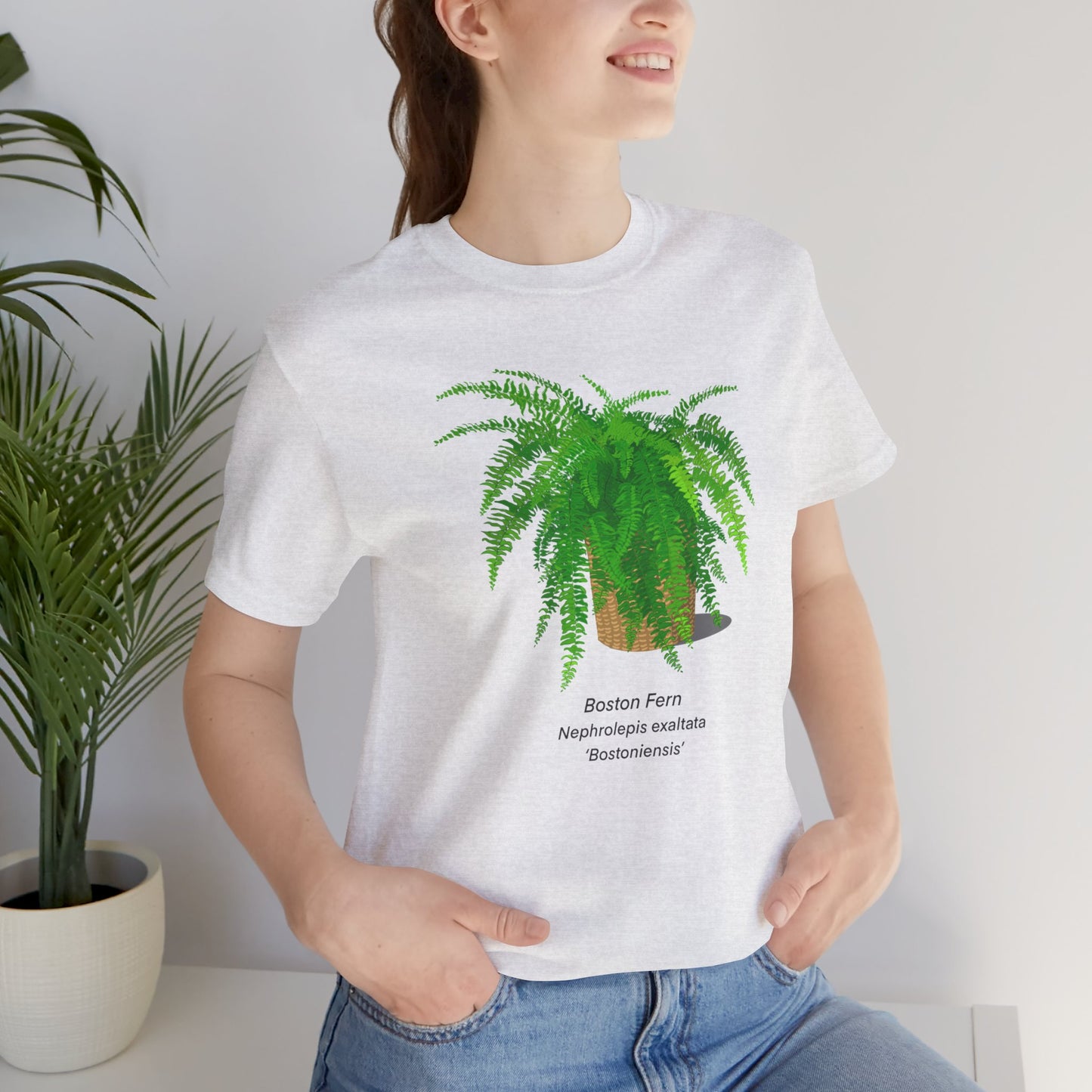 Boston Fern Plant Lover T-Shirt - Ash