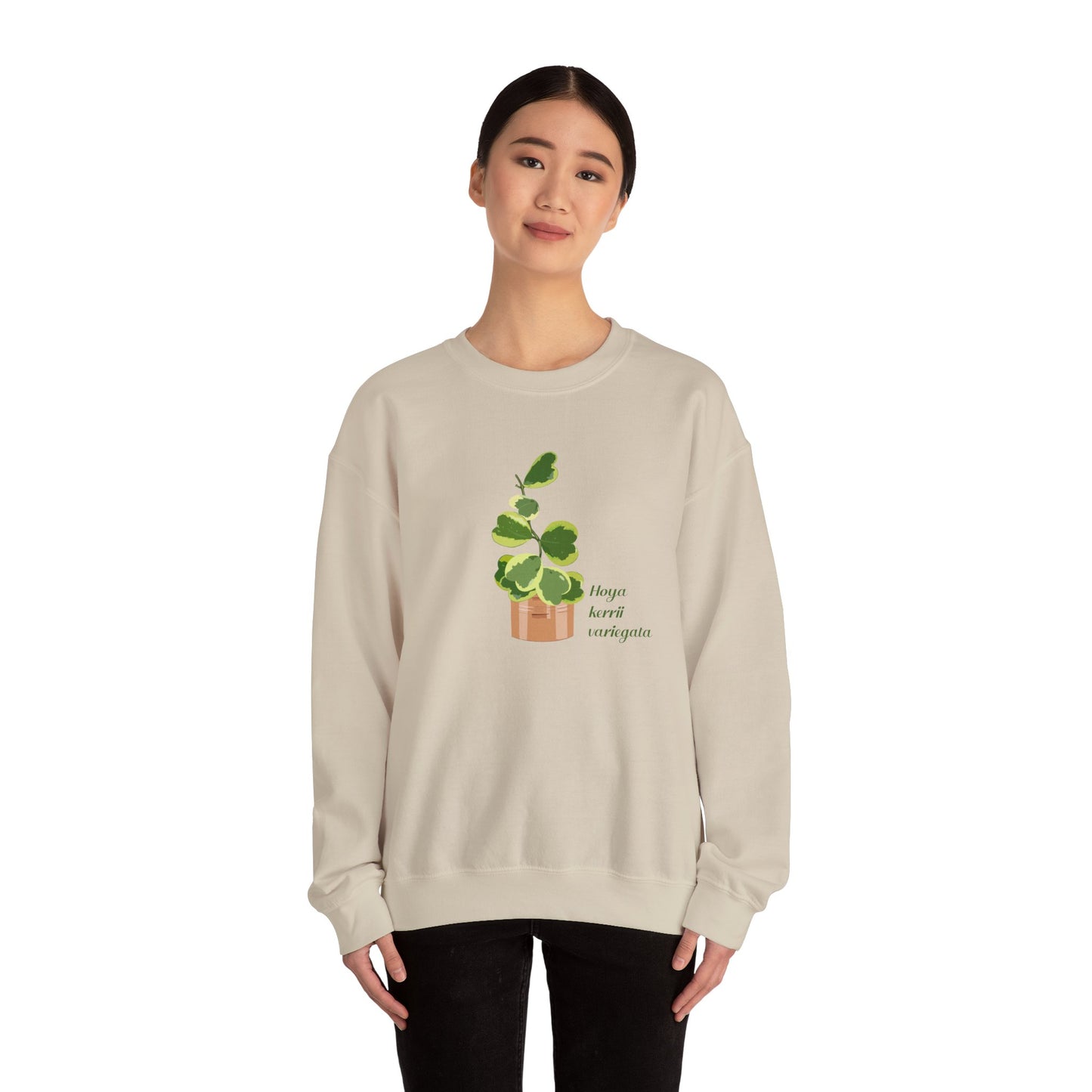 Hoya Kerrii Variegata Plant Lover Crewneck Sweatshirt