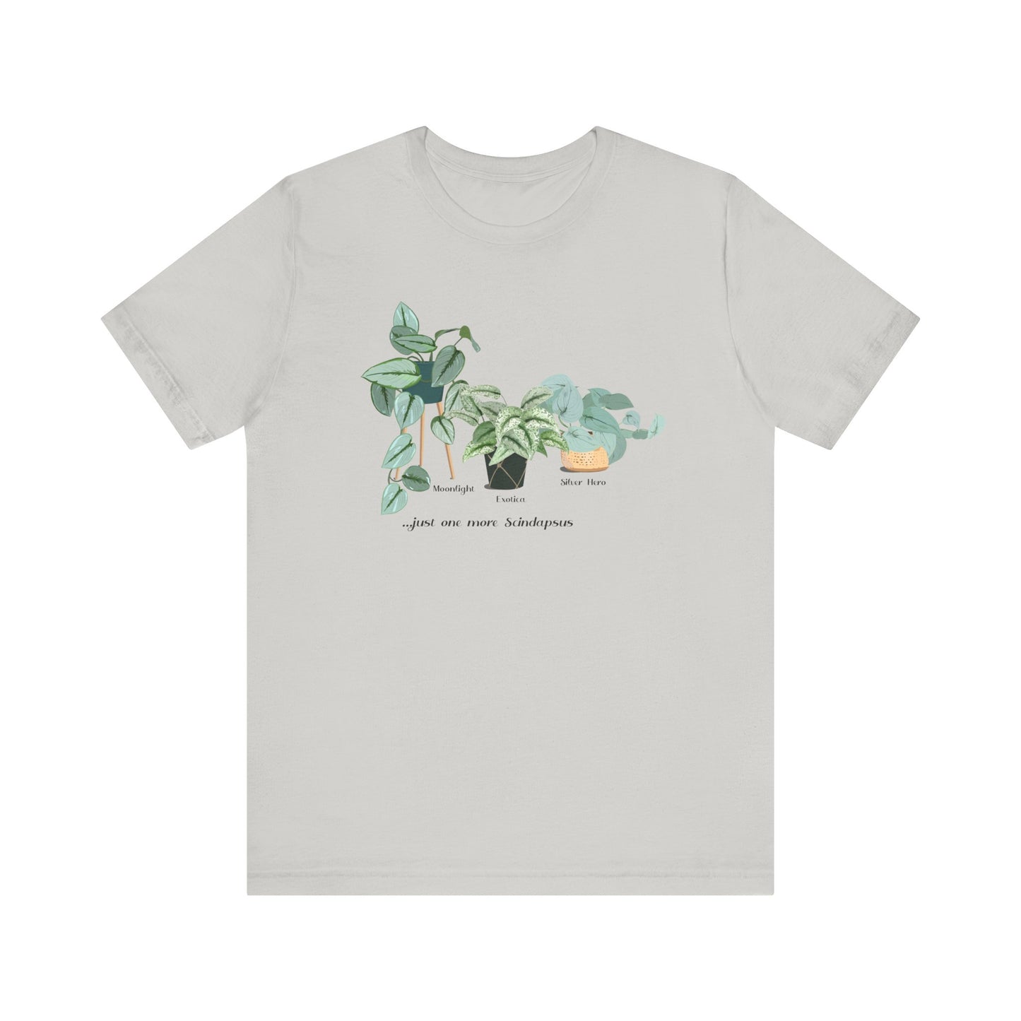 Scindapsus Trio Plant Lover T-Shirt - Silver