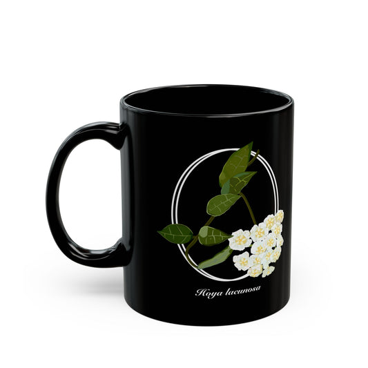 Hoya Lacunosa in Bloom Plant Lover Mug - Black