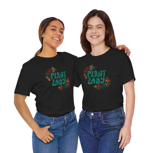 Plant Lady T-Shirt - Black with Fall Colors