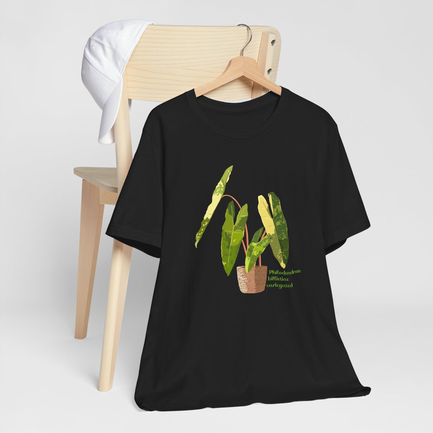 Philodendron Billietiae Variegated Plant Lover T-Shirt - Black