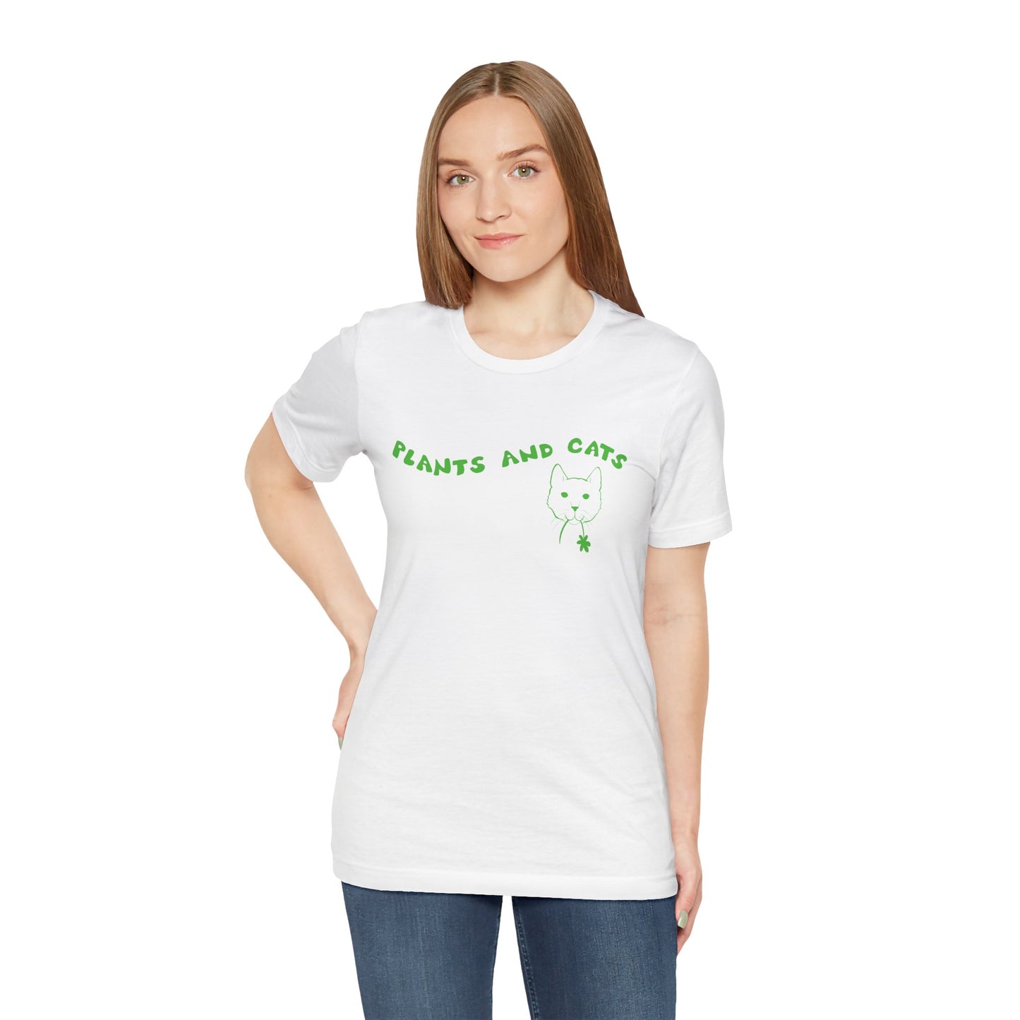 Plants and Cats Lover T-Shirt - White