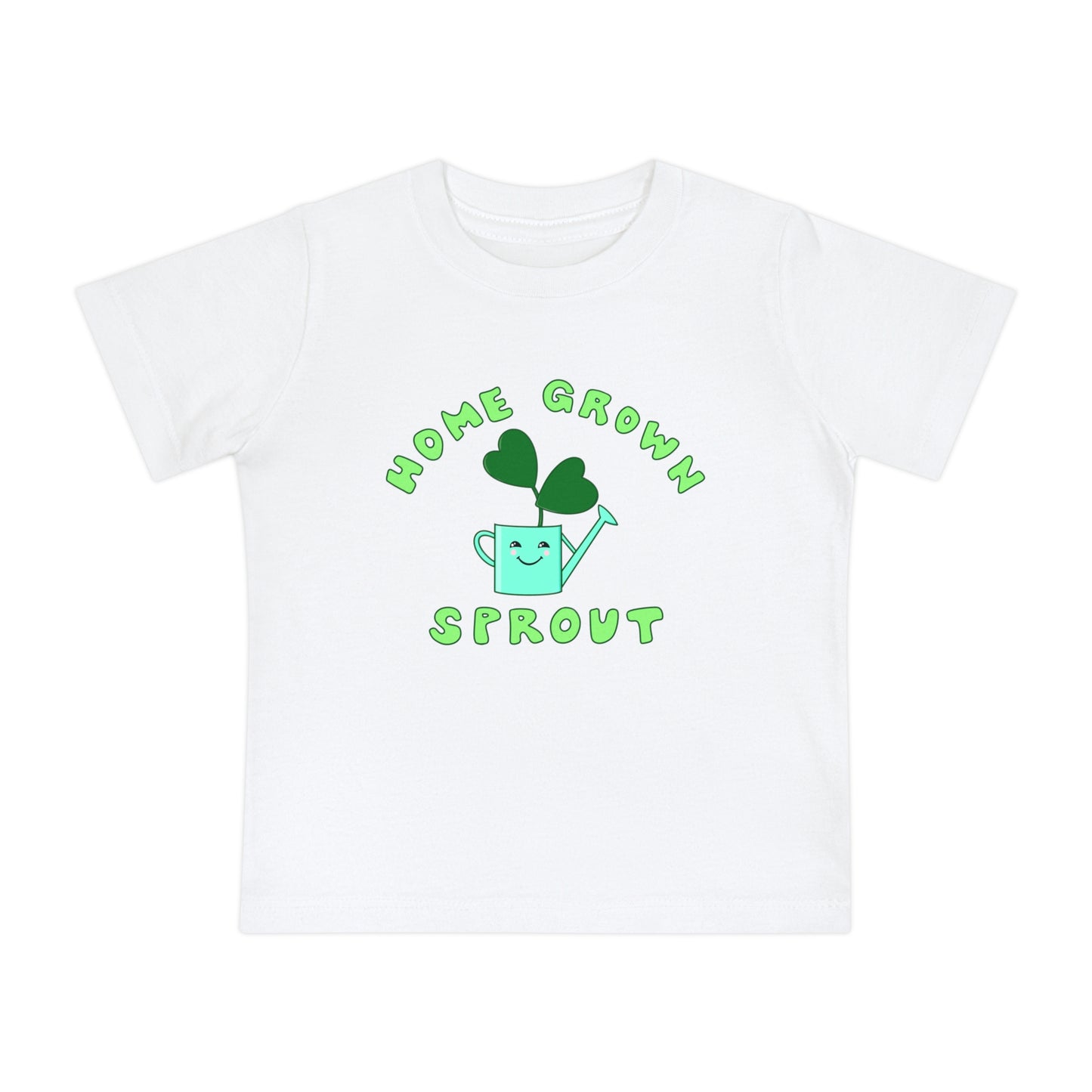 Home Grown Sprout Baby or Toddler Organic Cotton T-Shirt Blue Green Combo - Yellow, Navy, Black or White