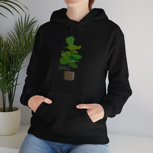 Ficus Lyrata 'Fiddle Leaf Fig' Hoodie - Black