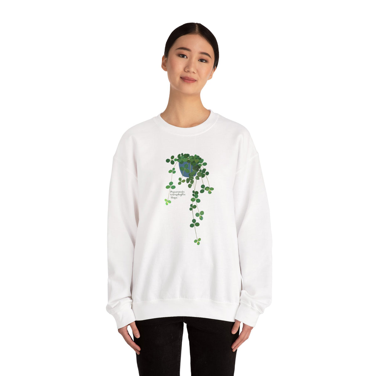 Peperomia Tetraphylla 'Hope' Plant Lover Crewneck Sweatshirt